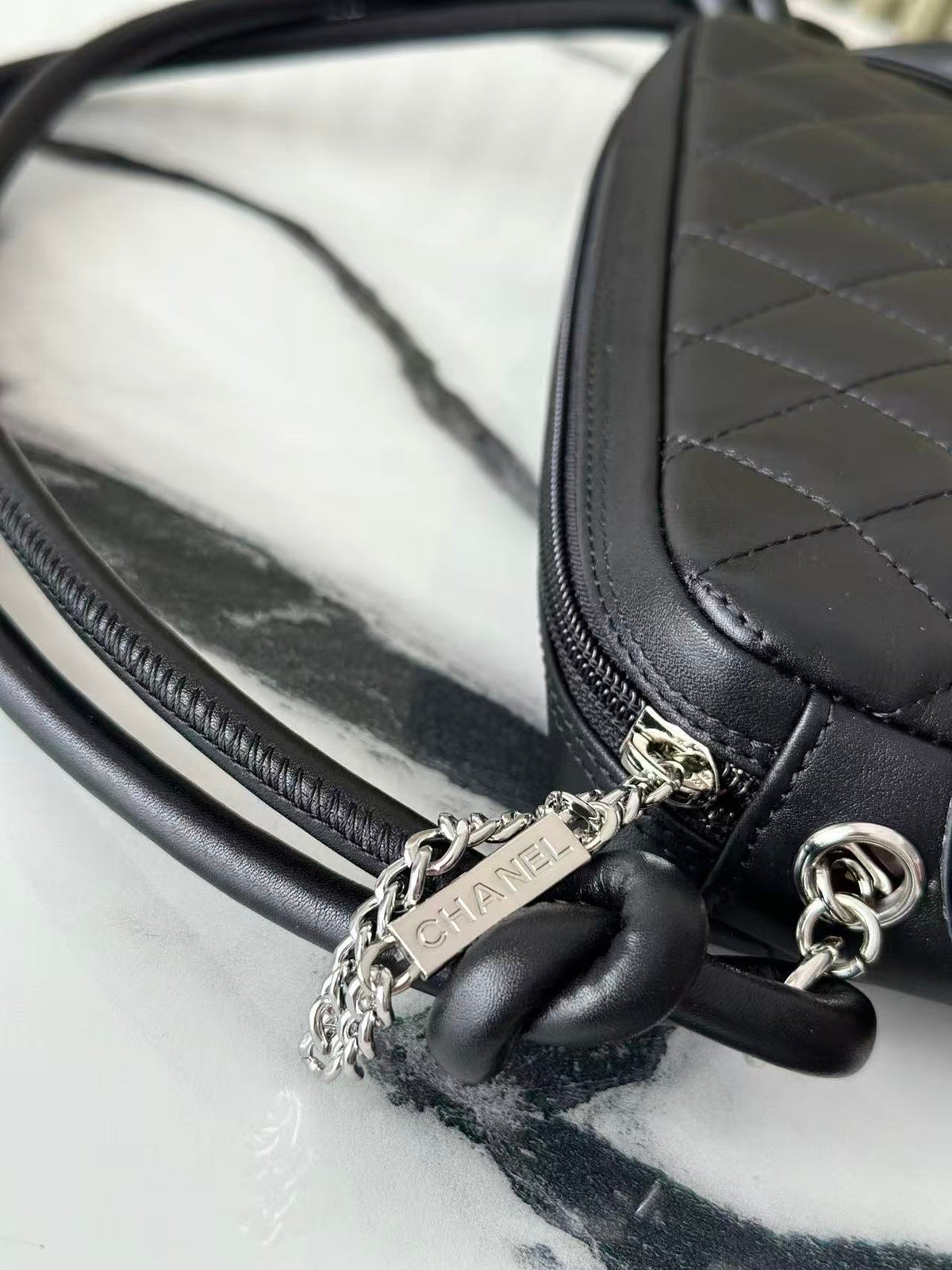 CC Cambon Ligne Pochette Black Quilted  Calfskin