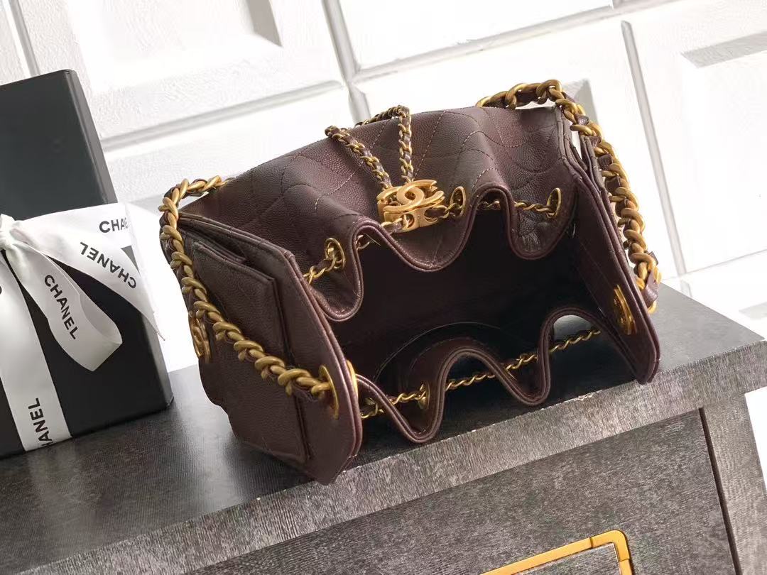 CC 2026 Hobo Small Bag Chocolate Caviar GHW