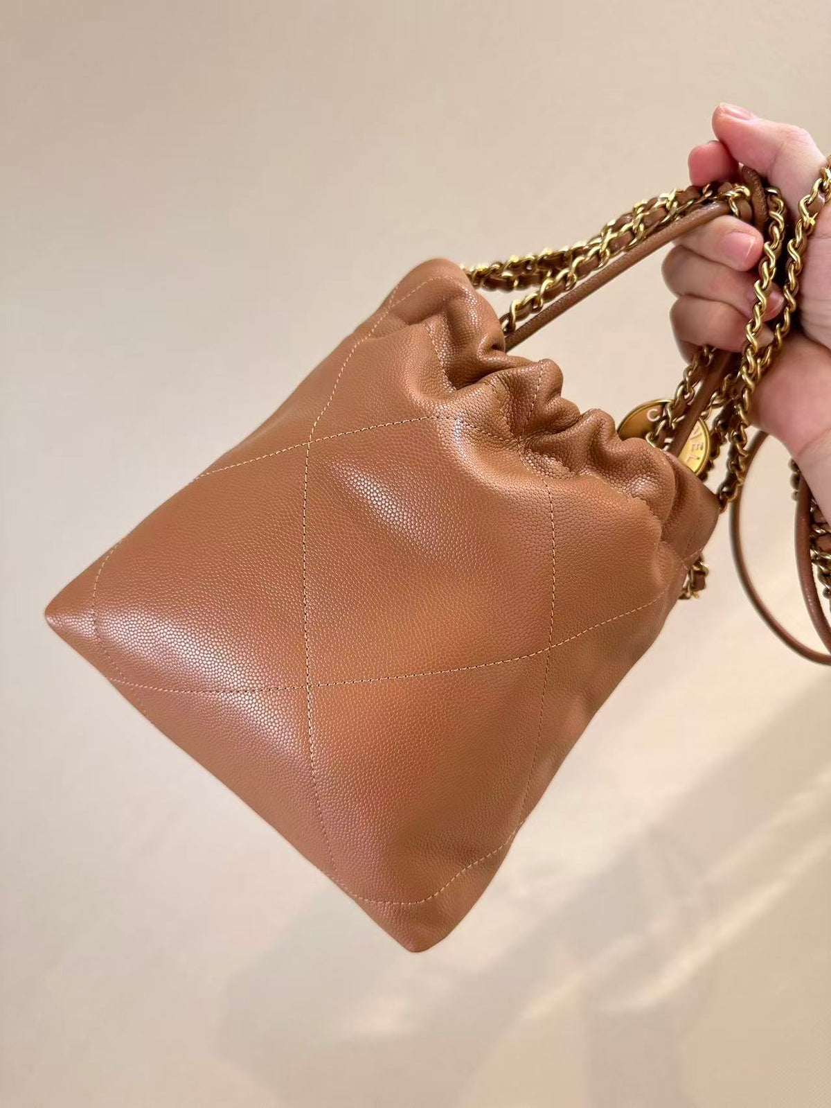 CC Hobo Mini 20cm Brown Caviar GHW