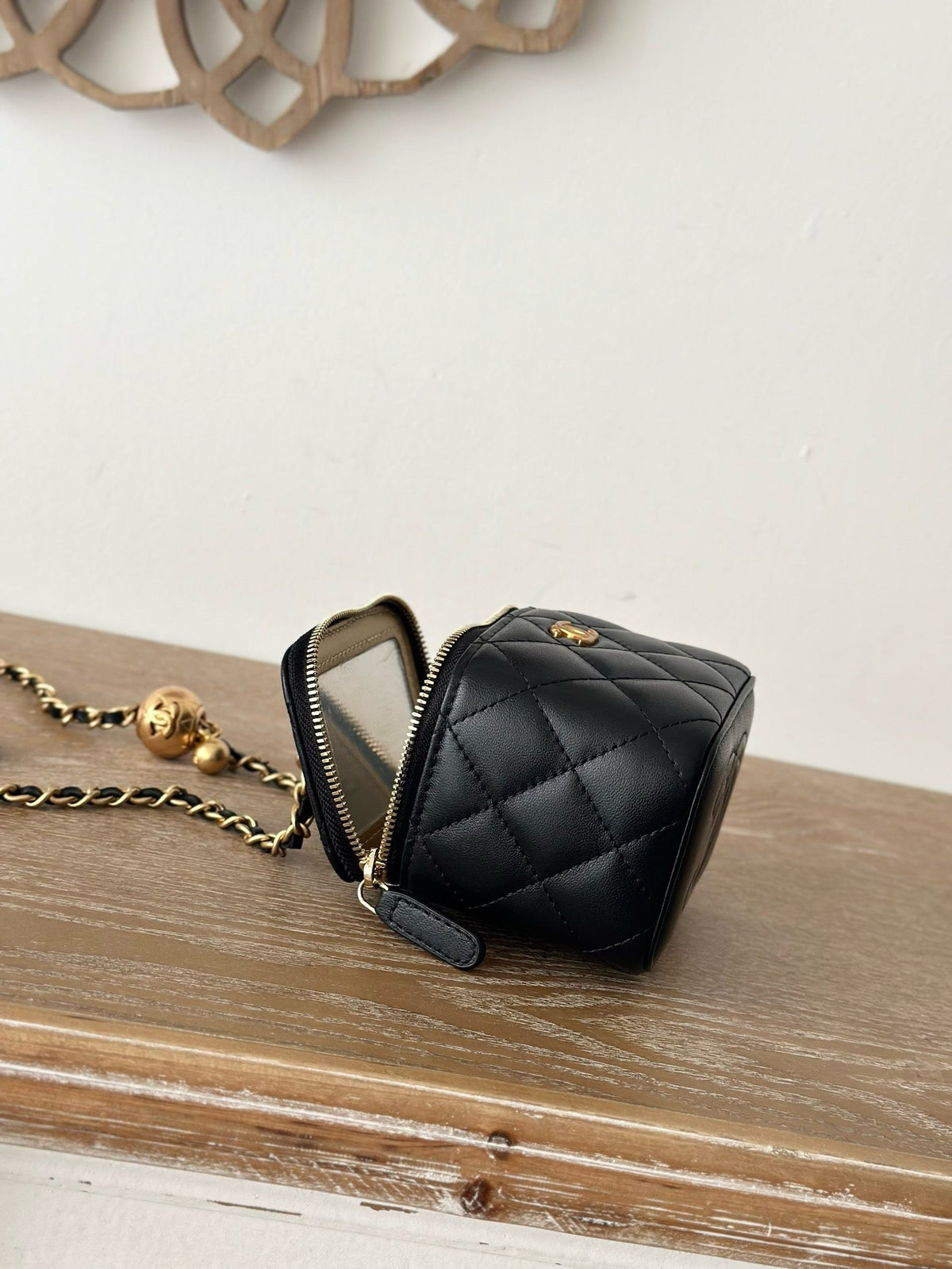 CC Vanity Case Small 10.5cm Black Lambskin