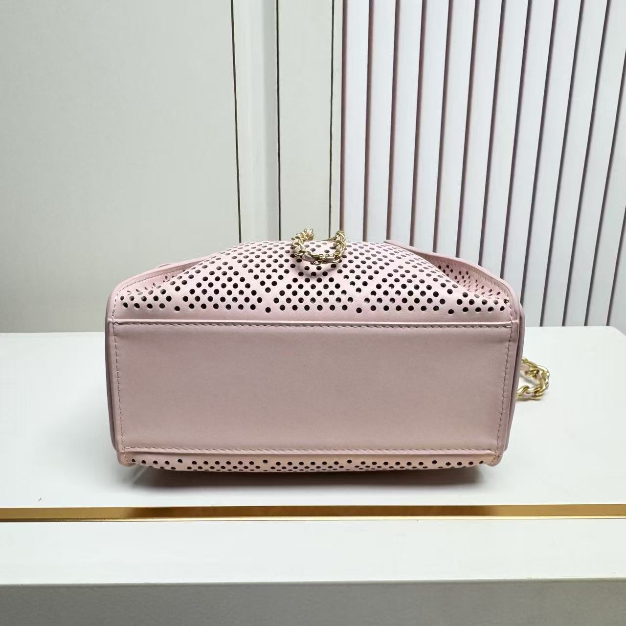 CC 26s Small Handbag 22cm Light Pink Perforated Calfskin