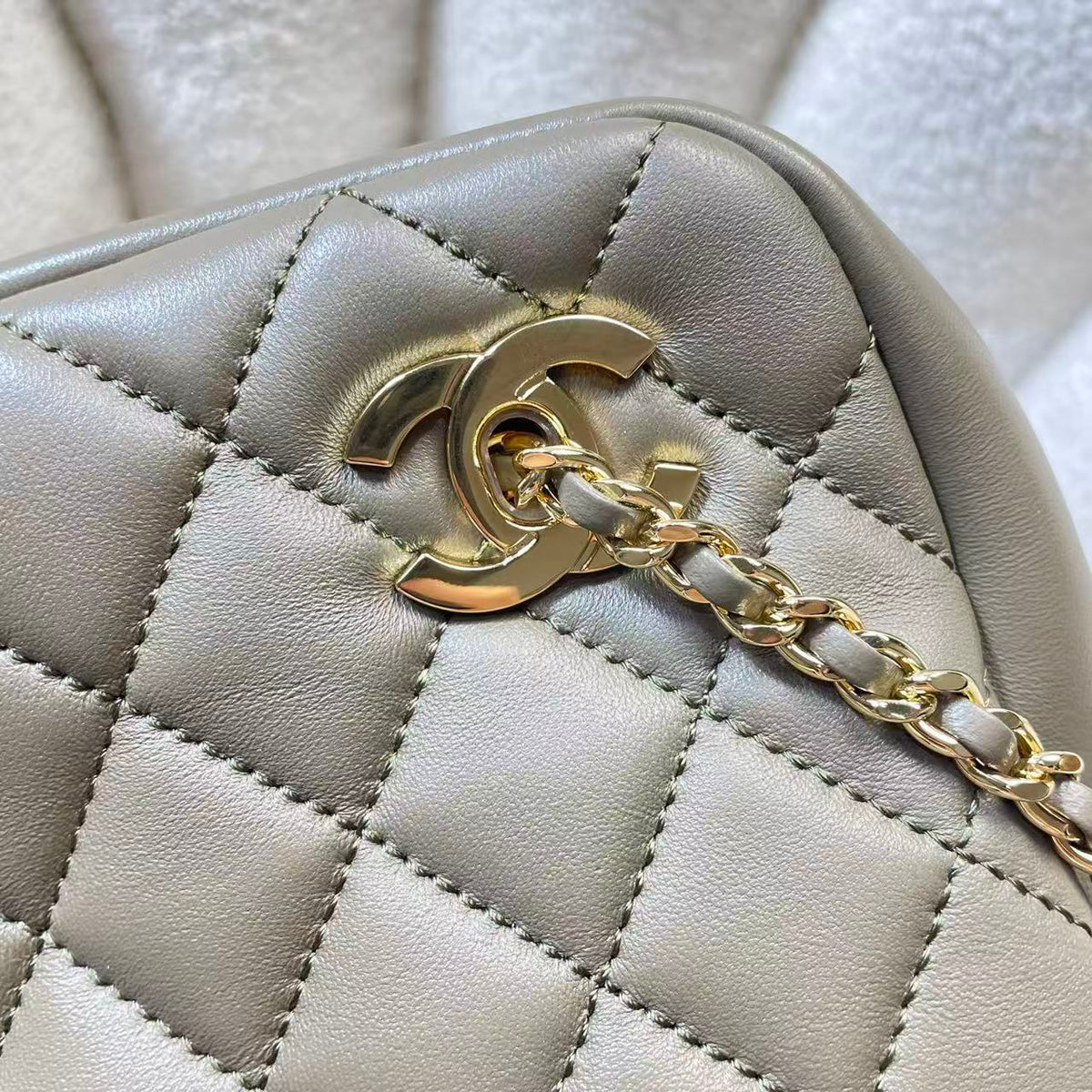 CC Métiers d’art 2026 Small Bowling Bag Dark Khaki Lambskin