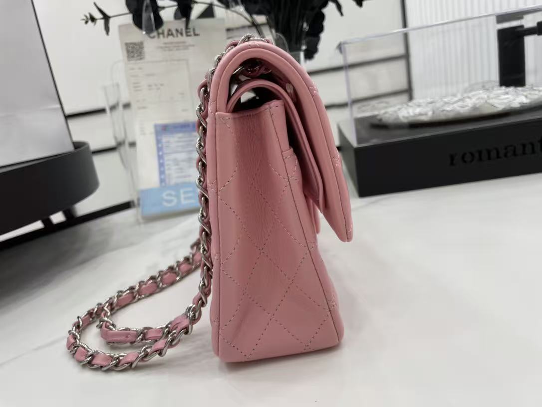 CC 26s Classic Flap Bag 20cm Light Pink Lambskin