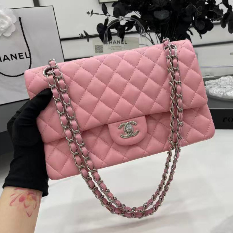 CC 26s Classic Flap Bag 20cm Light Pink Lambskin