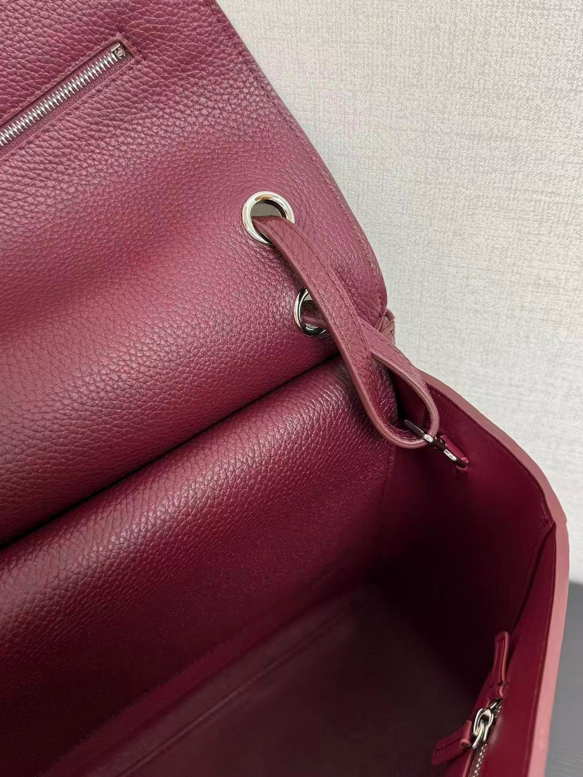 Chanel 2026 Maxi Flap Bag 38.5cm Dark Burgundy Calfskin Sliver Hardware