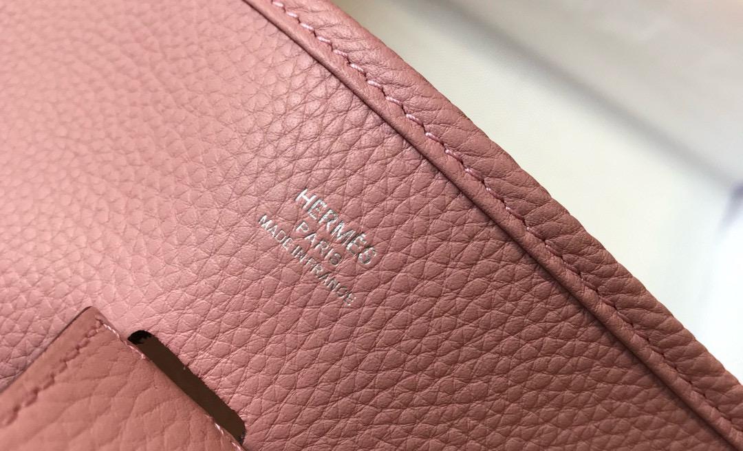 HM Evelyne 28 Togo Bag Pink