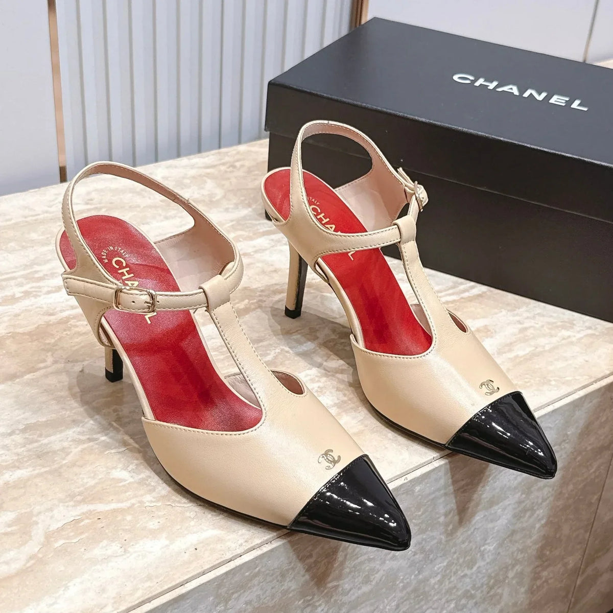 Channel 2026 Slingback 90mm Calfskin 898943