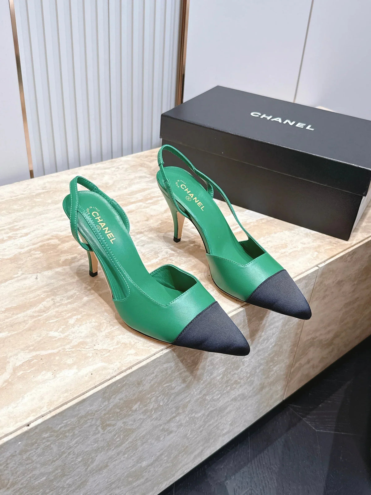 Channel 2026 Slingback 90mm Fabric Calfskin 898949