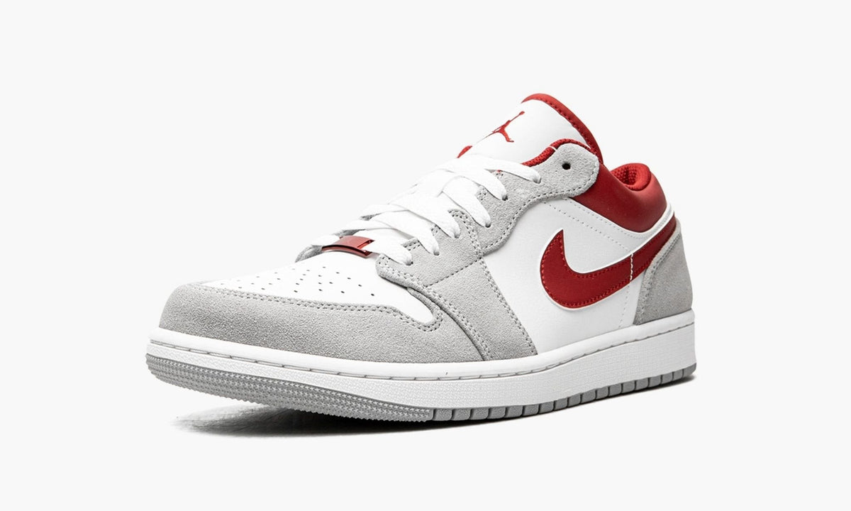 AIR JORDAN 1 LOW SE White / Grey / Red Sneakers - Vintage Inspired