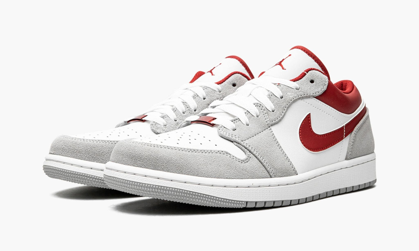 AIR JORDAN 1 LOW SE White / Grey / Red Sneakers - Vintage Inspired