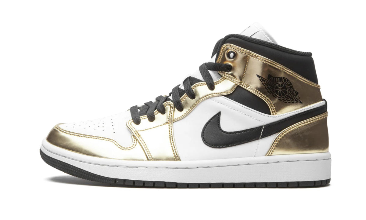 Air Jordan 1 Mid SE Metallic Gold Sneakers - All-Day Comfort