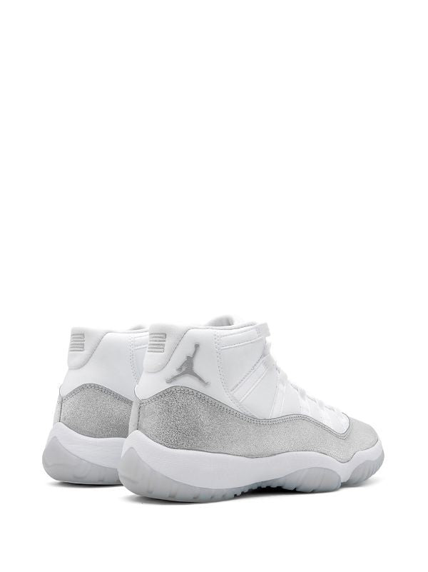 Air Jordan 11 Retro White Metallic Silver Womens Sneakers - Retro Runner