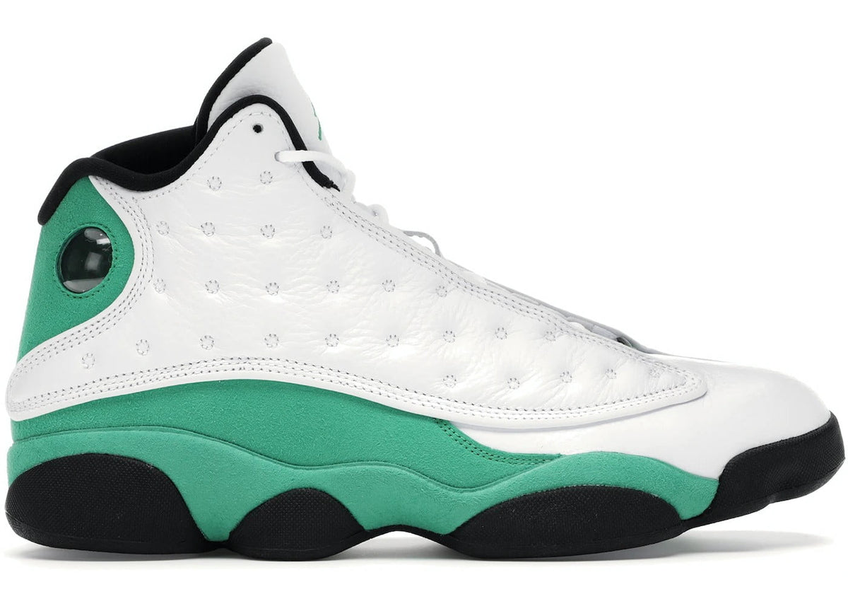 Air Jordan 13 Retro White Lucky Green Sneakers - Cushioned Stride
