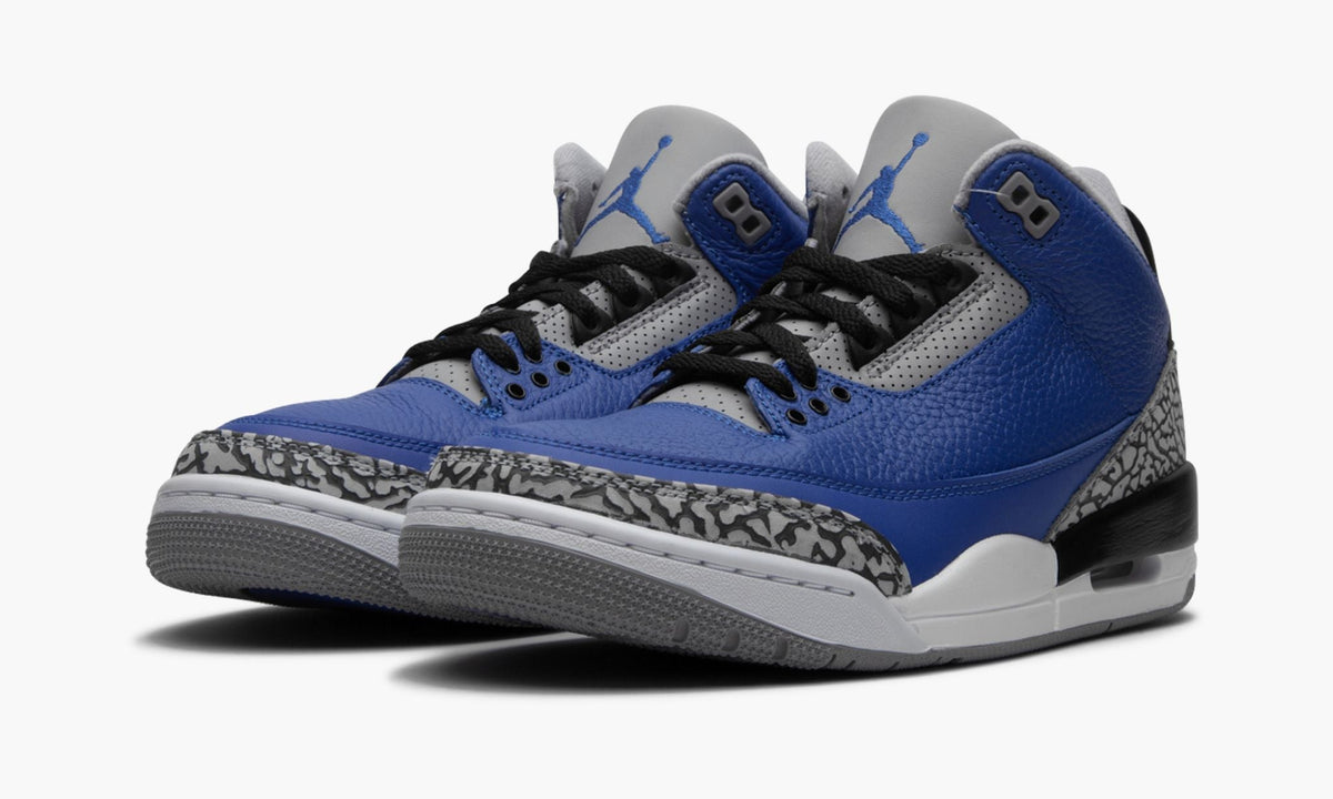 Air Jordan 3 Retro Blue Cement Sneakers - Cushioned Stride