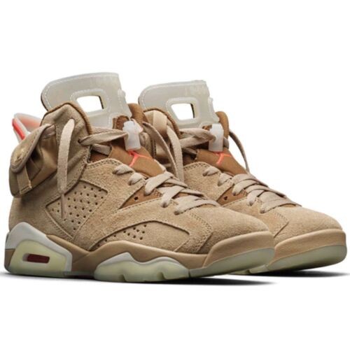 Air Jordan 6 Retro x Travis Scott British Khaki Sneakers - All-Day Comfort