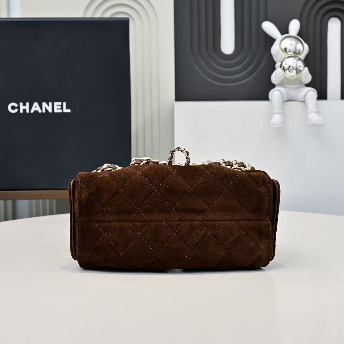 CC 26c Hobo Bag 22cm Dark Brown Suede