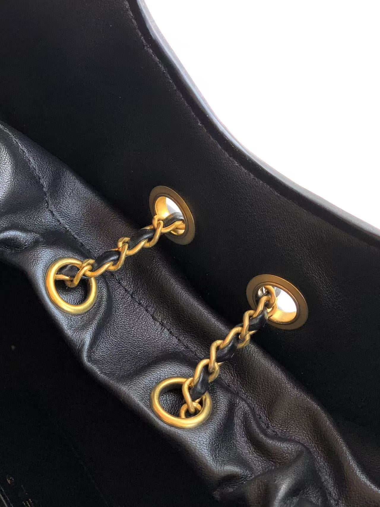 CC SS 2026 Small Shopping Bag Black Lambskin
