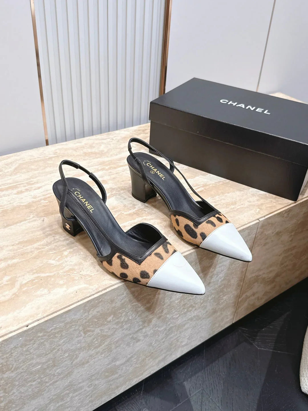 Channel 2026 Slingback 65mm Fabric Calfskin 898961