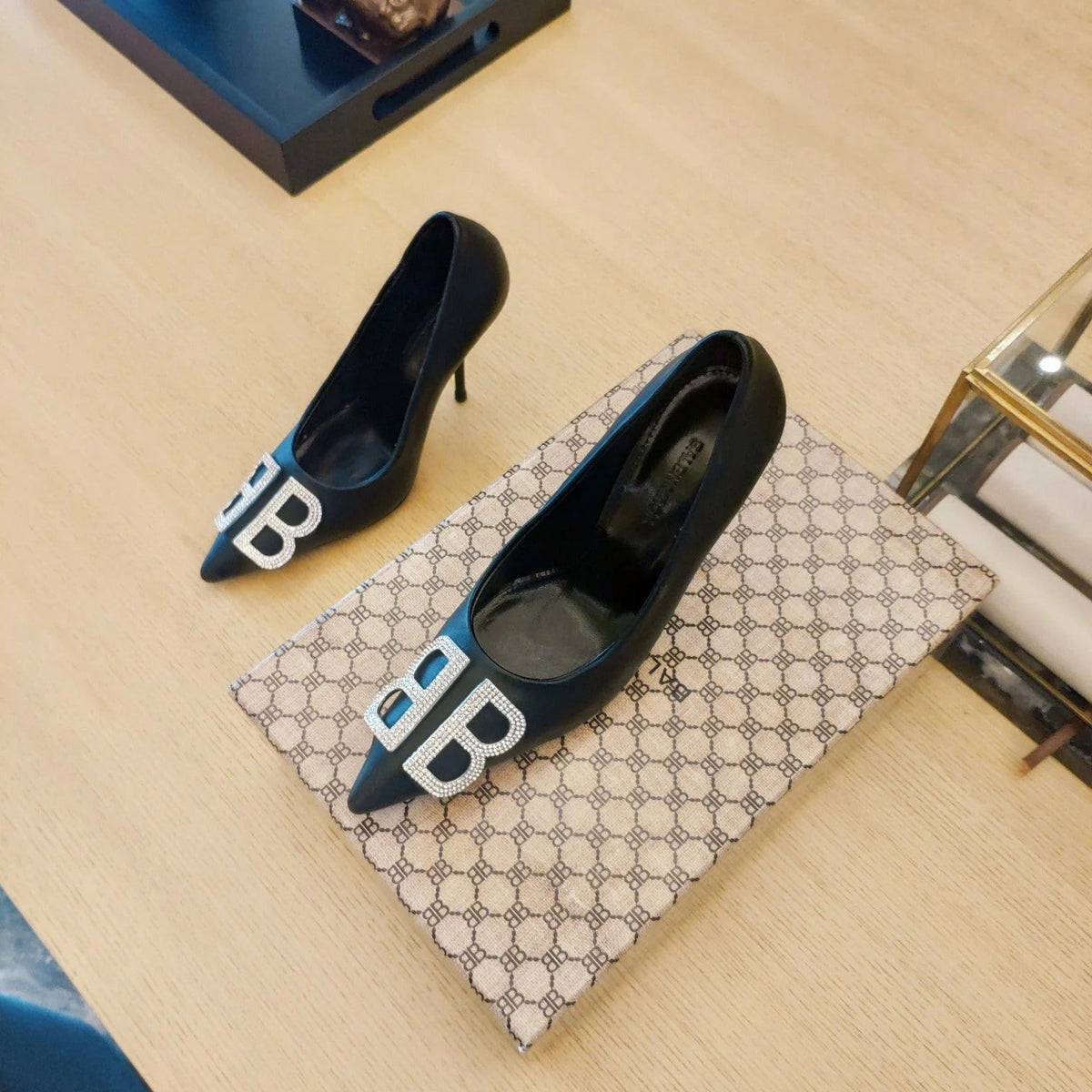 Balenciaga 26s High Heel Pump 105 Black Cowhide 681174