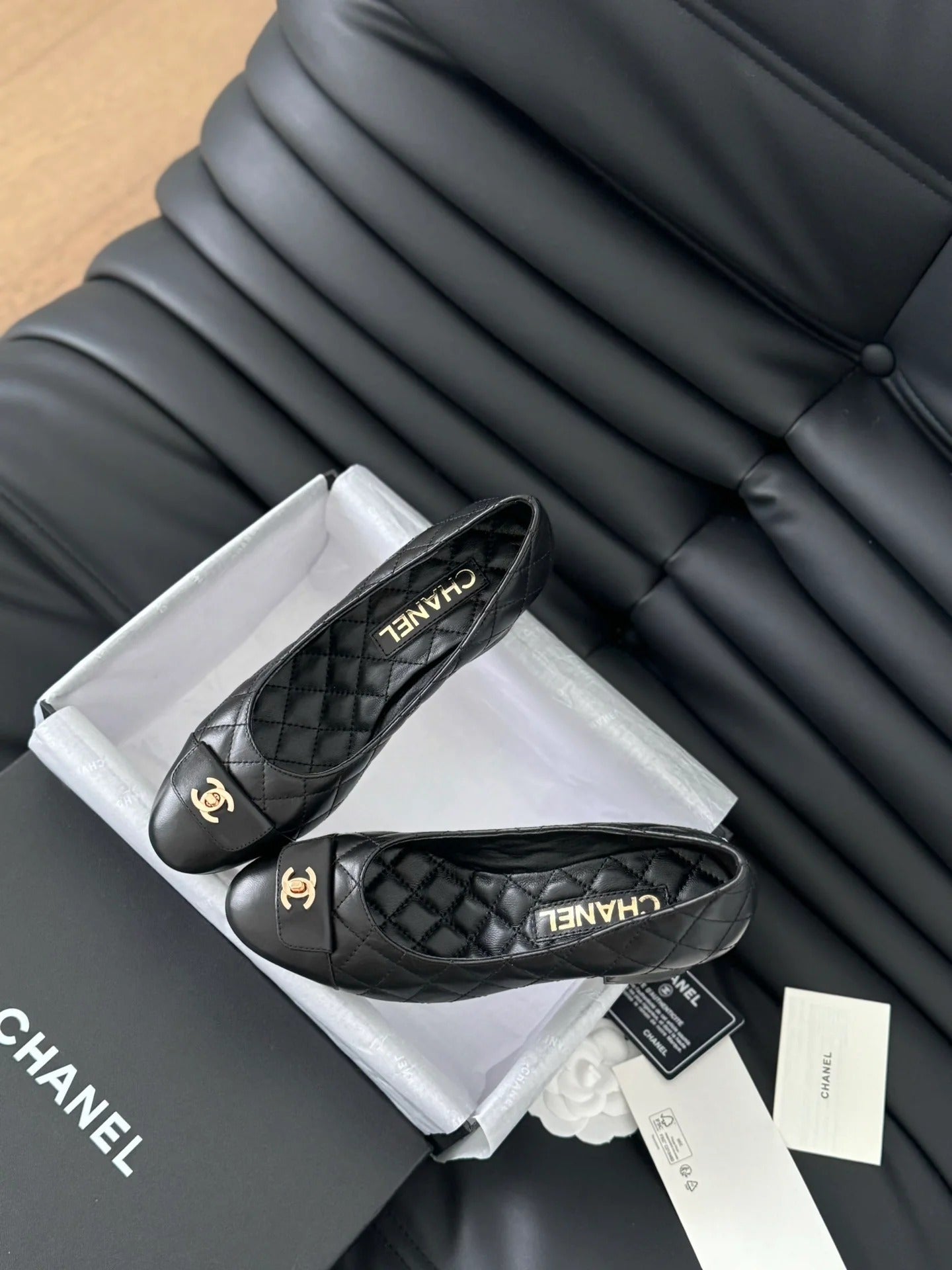 Chanel High Heel Pump 70mm Black Quilted Leather 825283