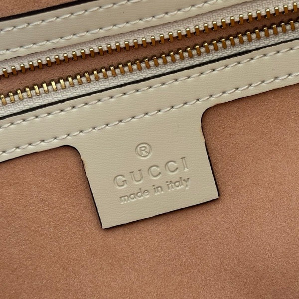 GG 28 Jackie 1961 Shoulder Bag White in Cowhide 636709