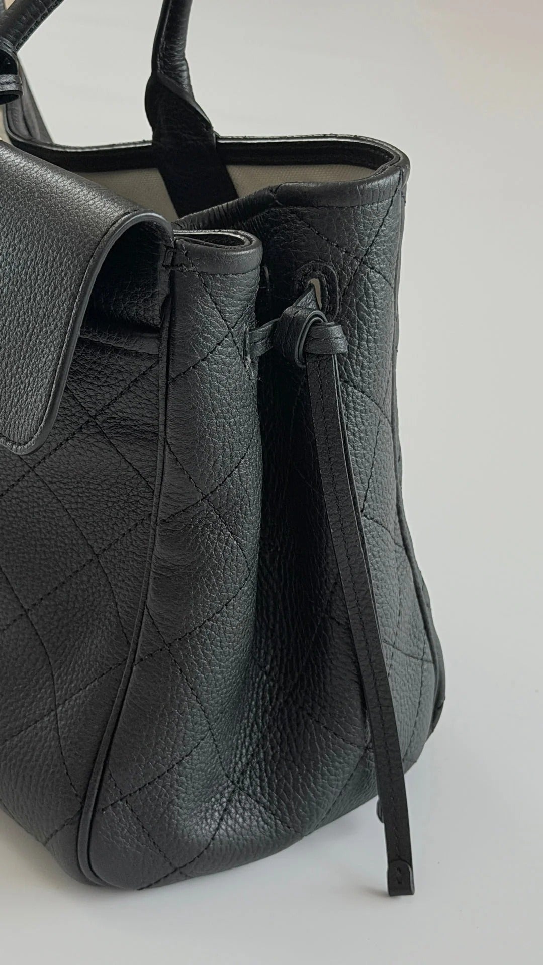Chanel 2026 Shopping Bag 38cm Black Calfskin