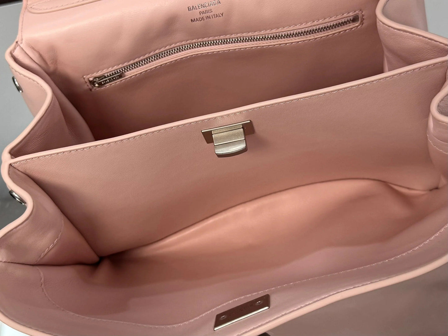 Balenciaga Small Bag 29 Light Pink Calfskin Sliver Hardware