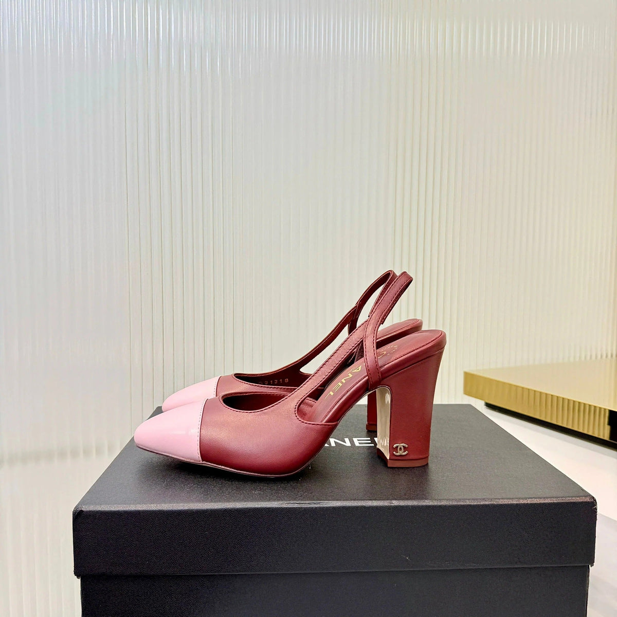 CC 26 Slingback High Heel 9cm Red Pink Lambskin 714017