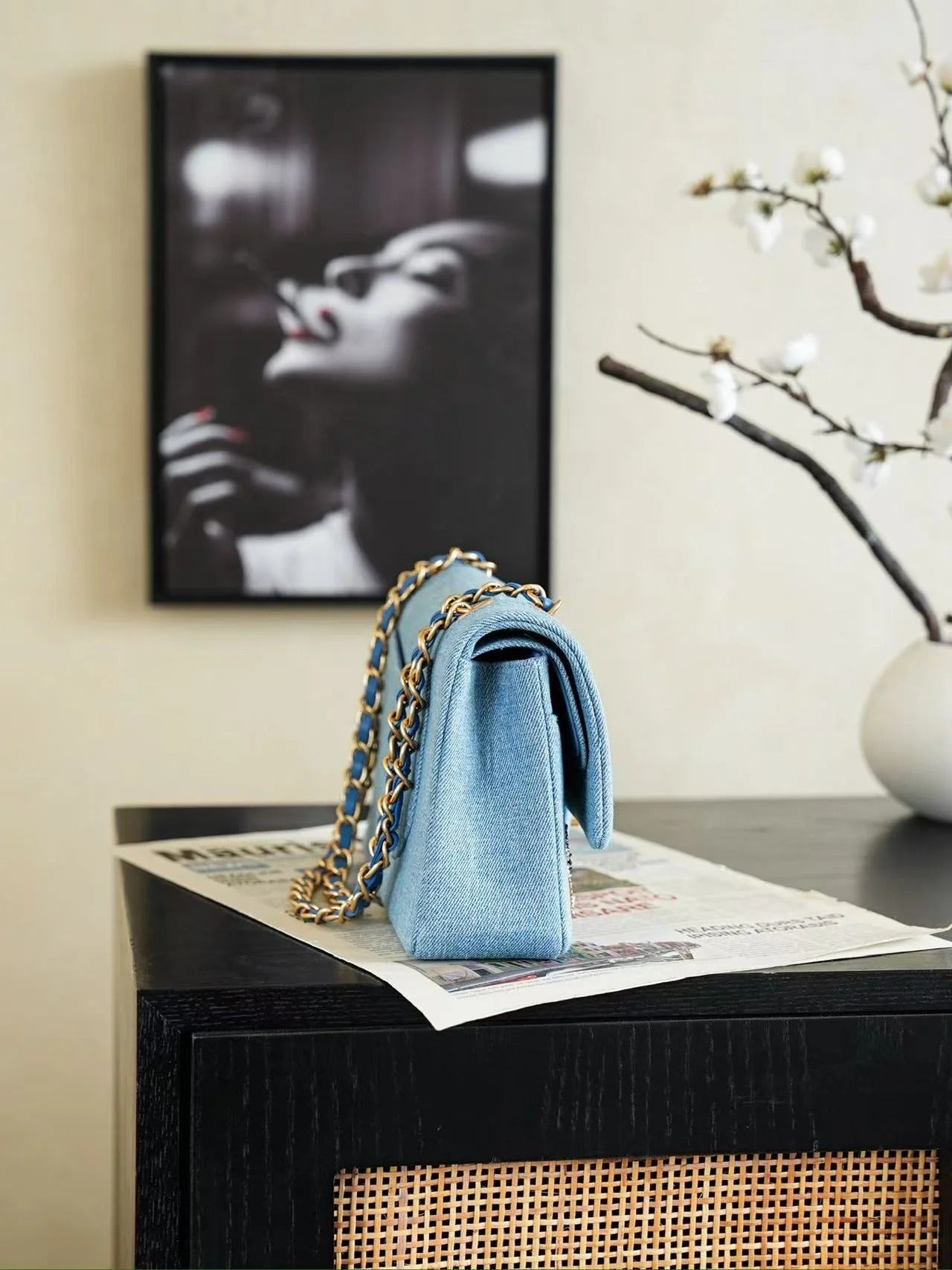 Chanel 2026 Classic 11.12 Bag 25.5cm Denim Leather