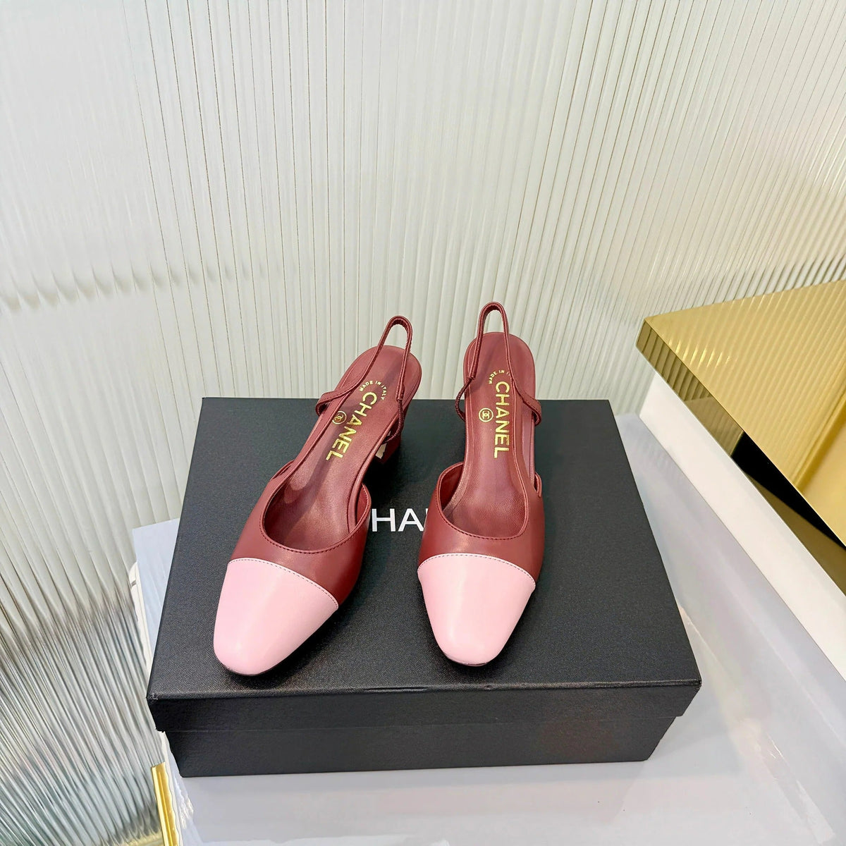 CC 26 Slingback High Heel 6.5cm Red Pink Lambskin 714023