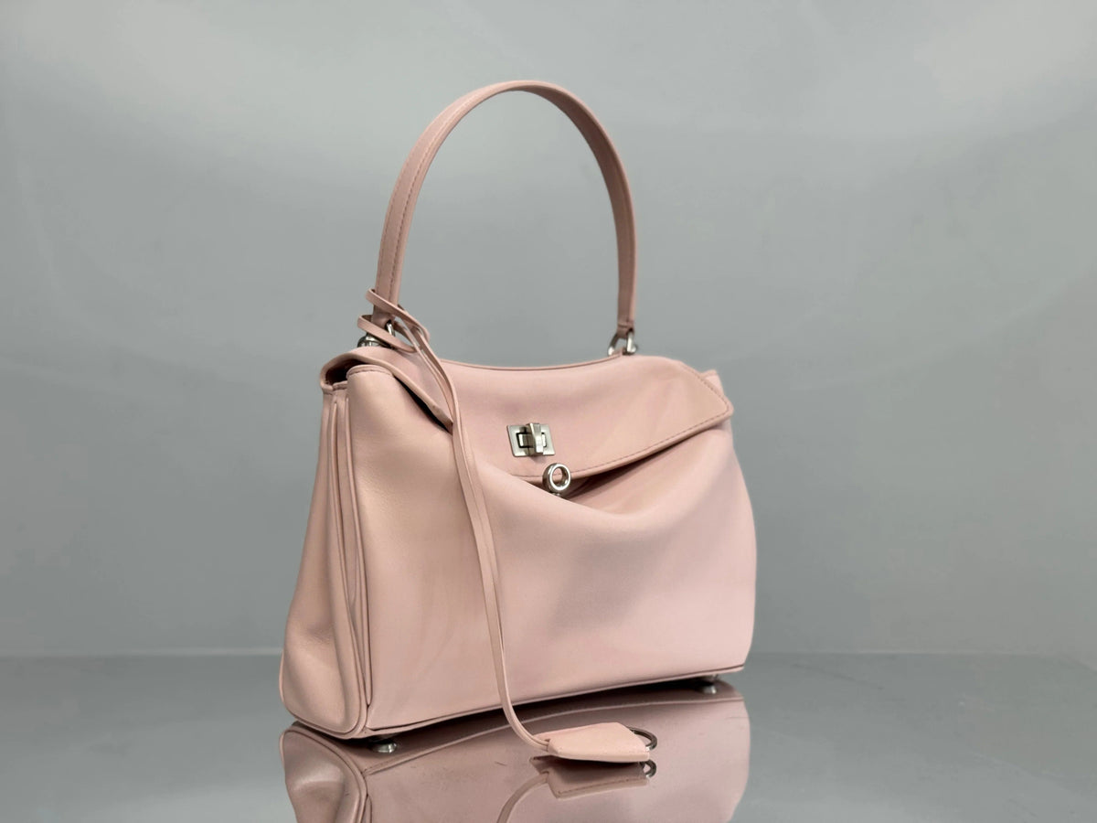 Balenciaga Small Bag 29 Light Pink Calfskin Sliver Hardware