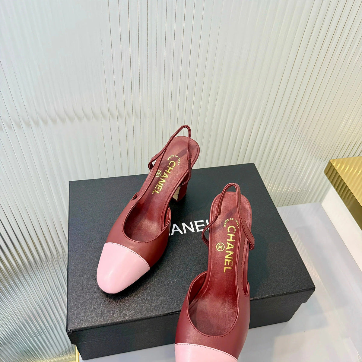 CC 26 Slingback High Heel 9cm Red Pink Lambskin 714017