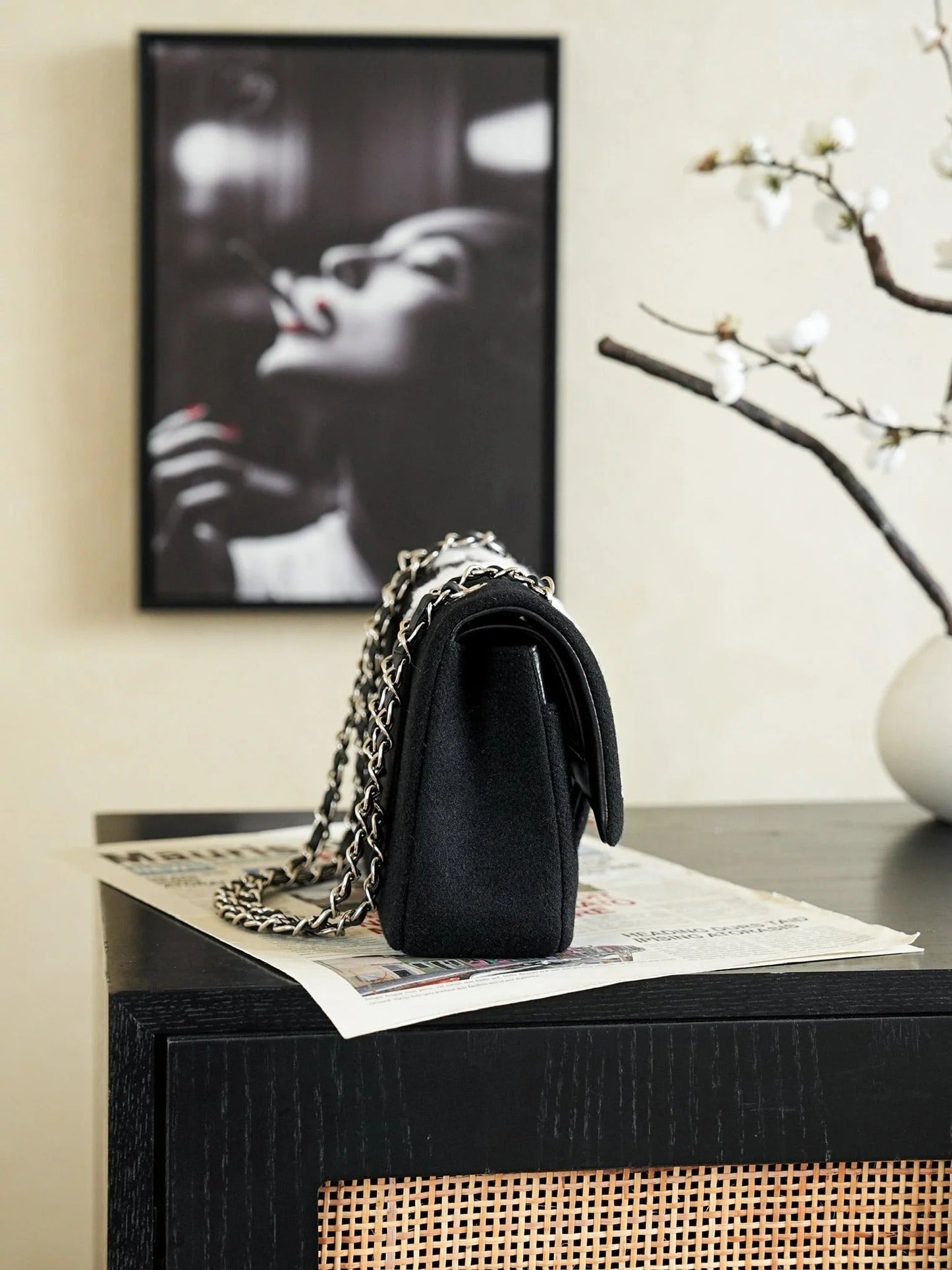 Chanel 2026 Clutch 30cm Black Lambskin