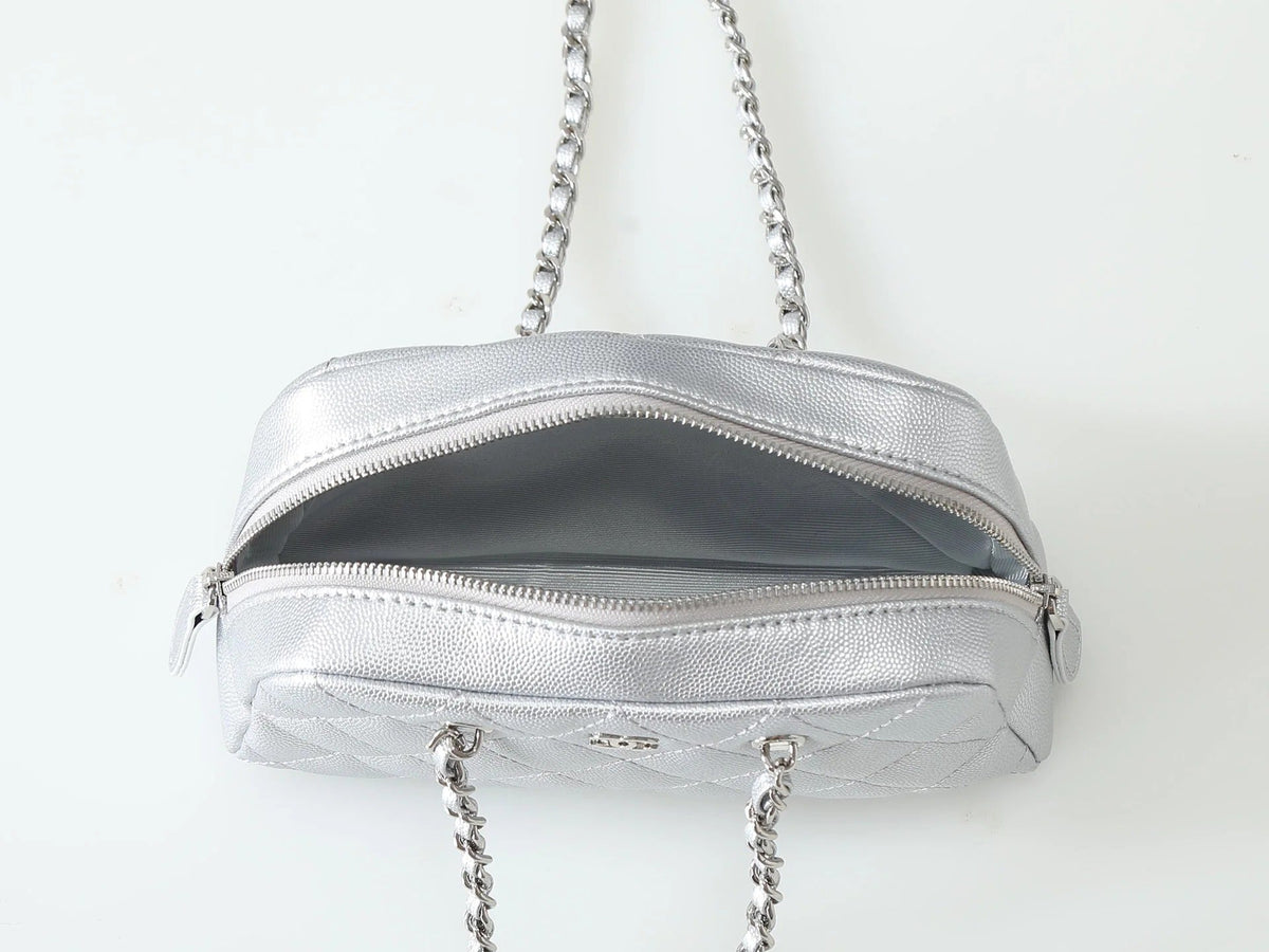 Chanel 2026 Mini Bowling Bag 19.5cm Embossed Calfskin