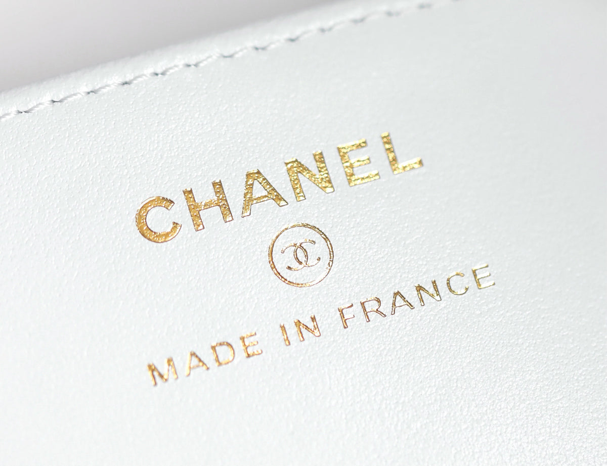 Chanel 2025 Bowling Bag White Lambskin 343004