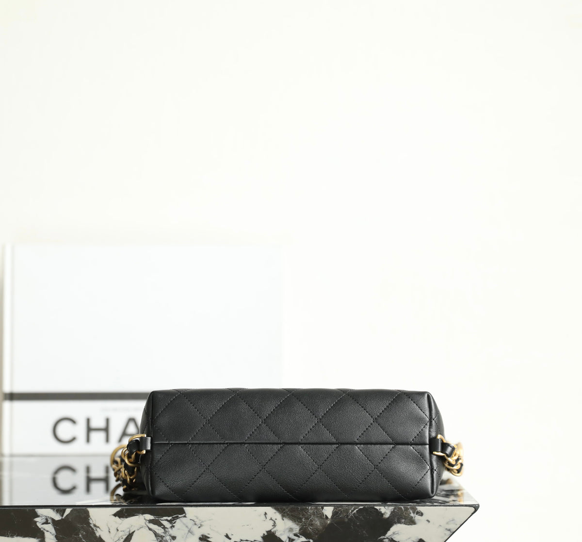 Chanel 25s Hobo Backpack Small Black Calfskin 340195