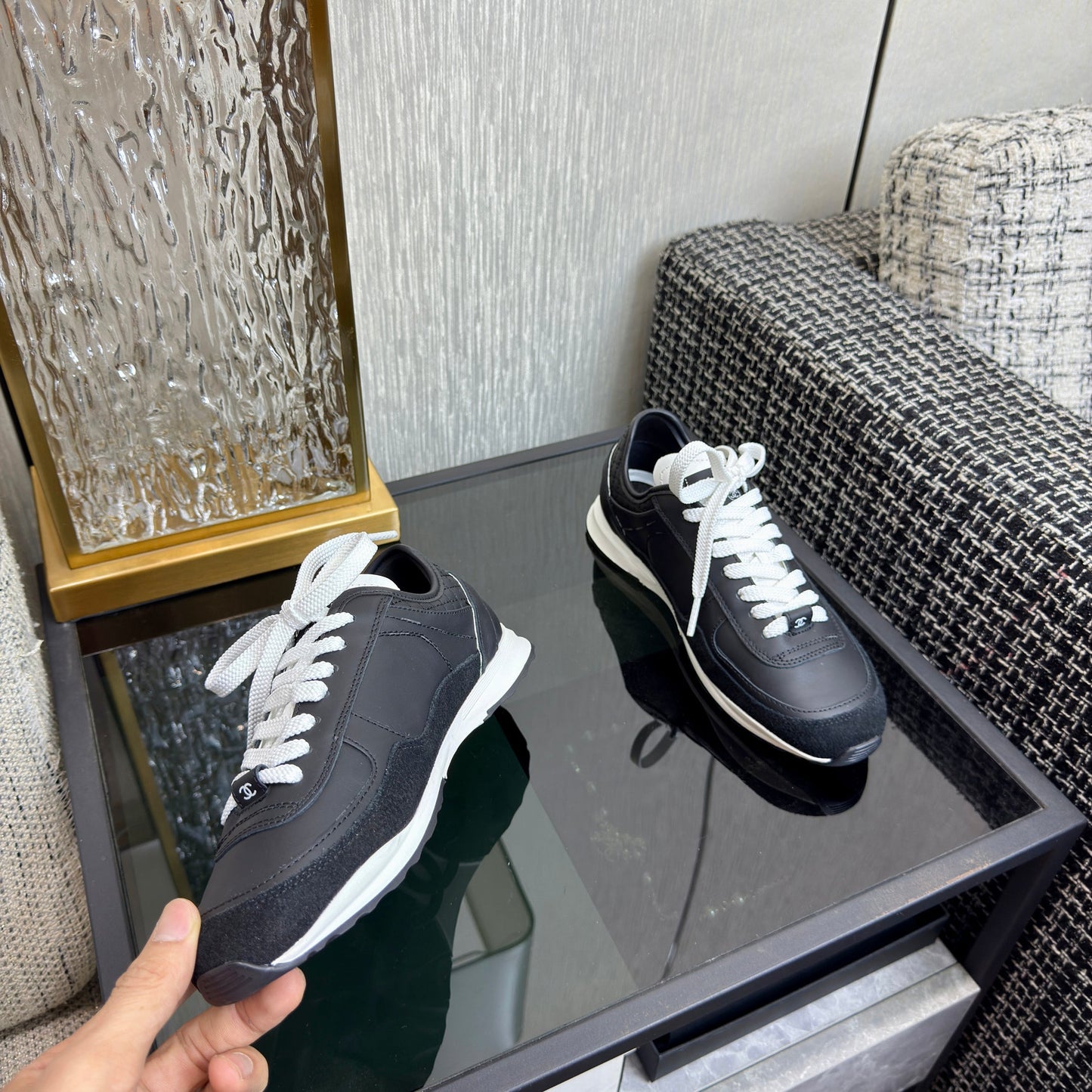 Chanel 2025 Sneaker Black  Cowhite & Suede 507457