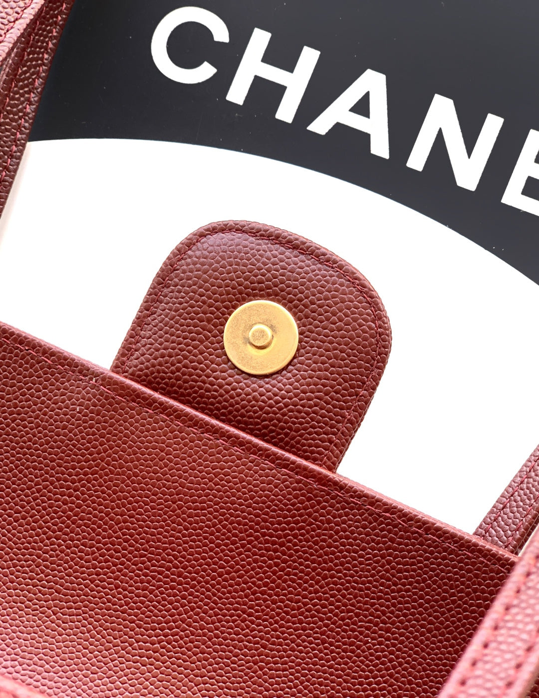 CC 26s Preppy Coco Bag 17cm Burgundy Caviar Leather GHW
