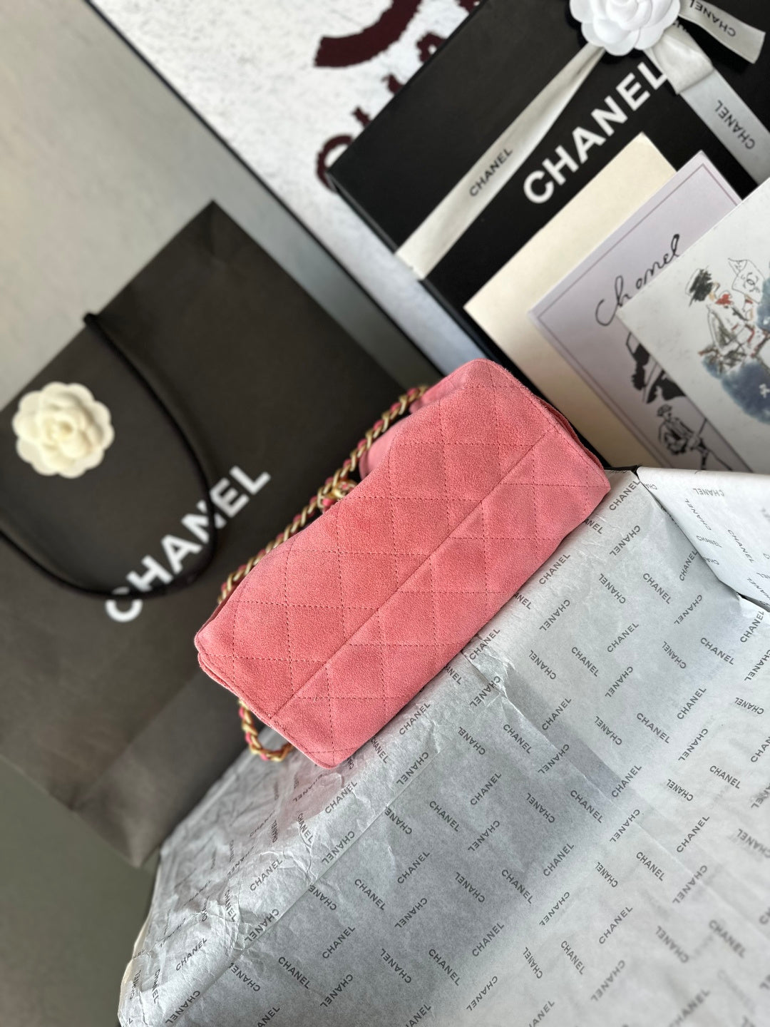 CC 26c Hobo Bag 22cm Hot Pink Suede