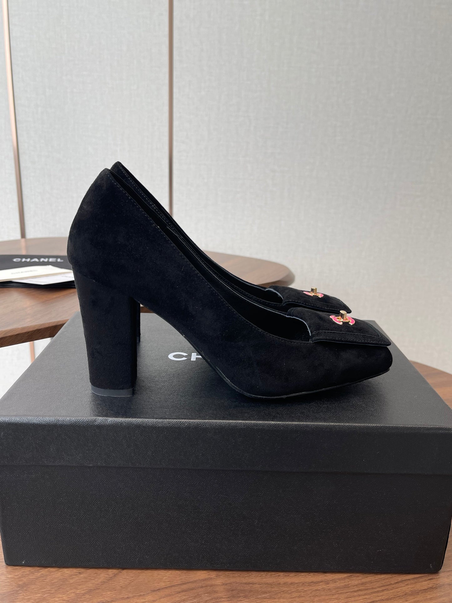 CC SS26 Mathieu Blazy Pumps 90mm Black Suede 529524