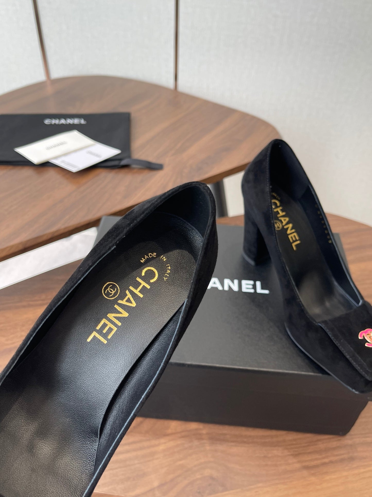 CC SS26 Mathieu Blazy Pumps 90mm Black Suede 529524