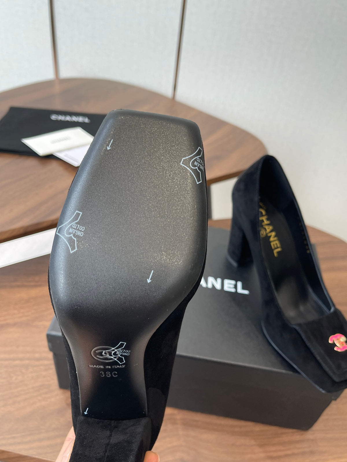 CC SS26 Mathieu Blazy Pumps 90mm Black Suede 529524