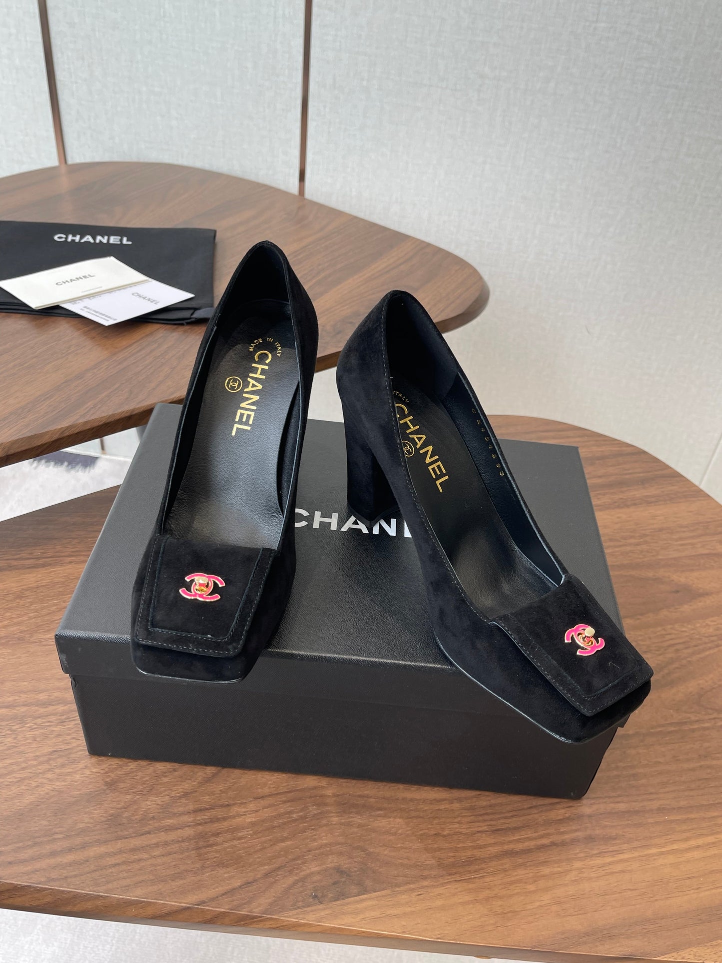 CC SS26 Mathieu Blazy Pumps 90mm Black Suede 529524