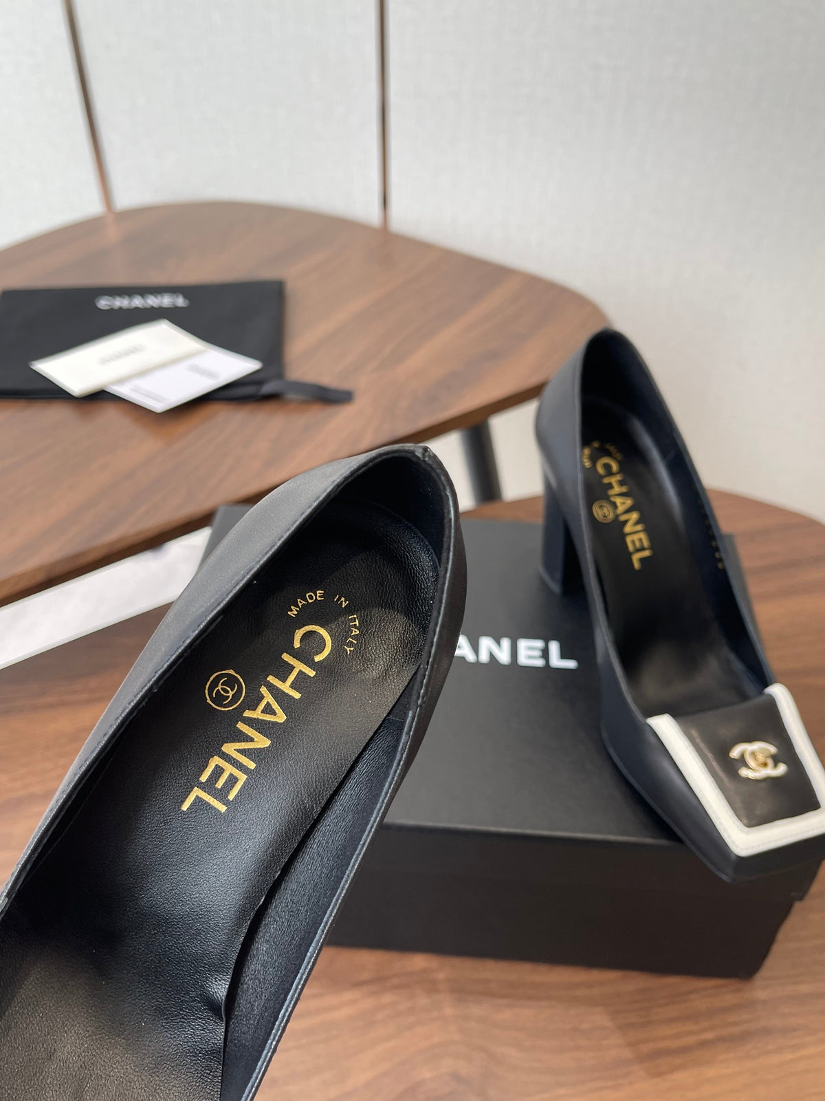 CC SS26 Mathieu Blazy Pumps 90mm Black Sheepskin 529526