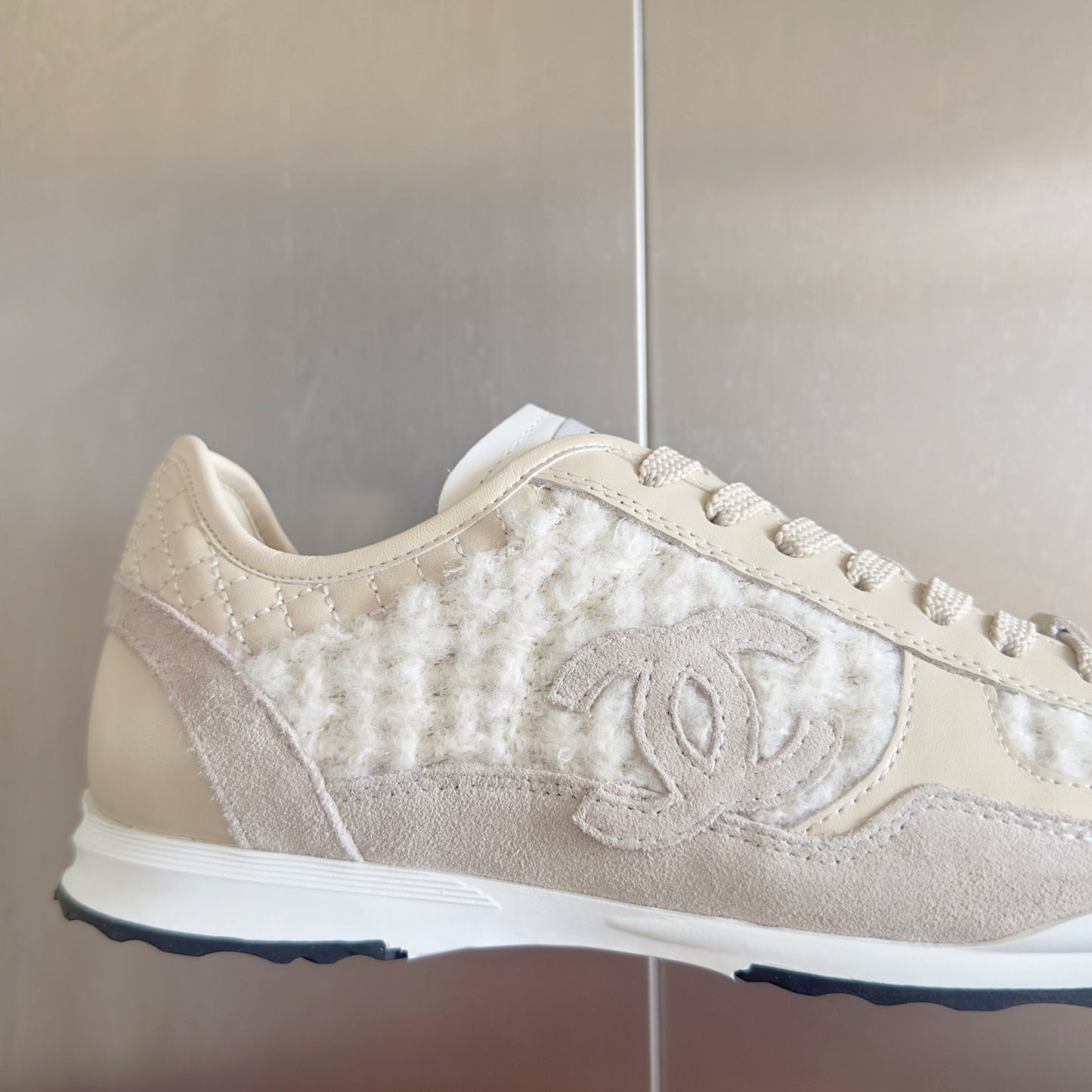 CC 25K British Baseball Shoes White Woven Cowhide 459737