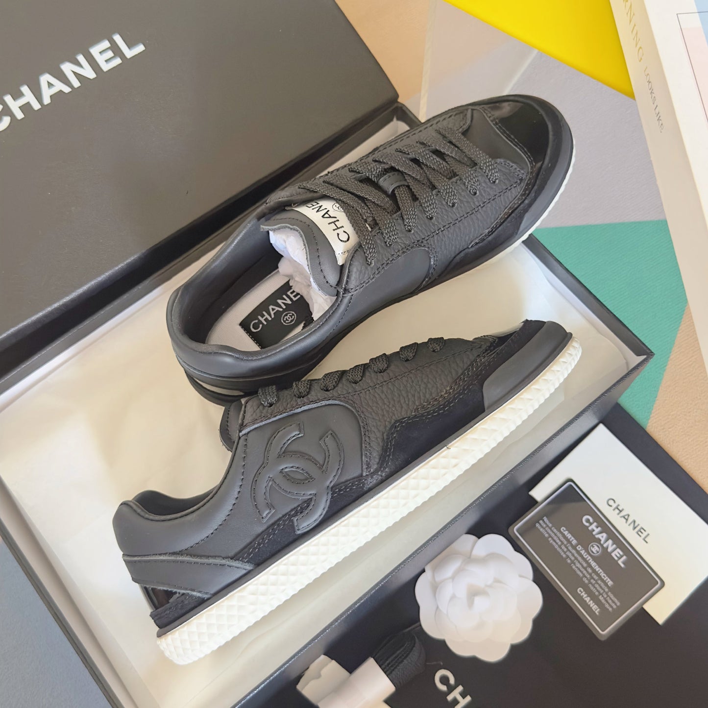 CC 25K British Baseball Shoes Black Cowhide Patent Leather 459740