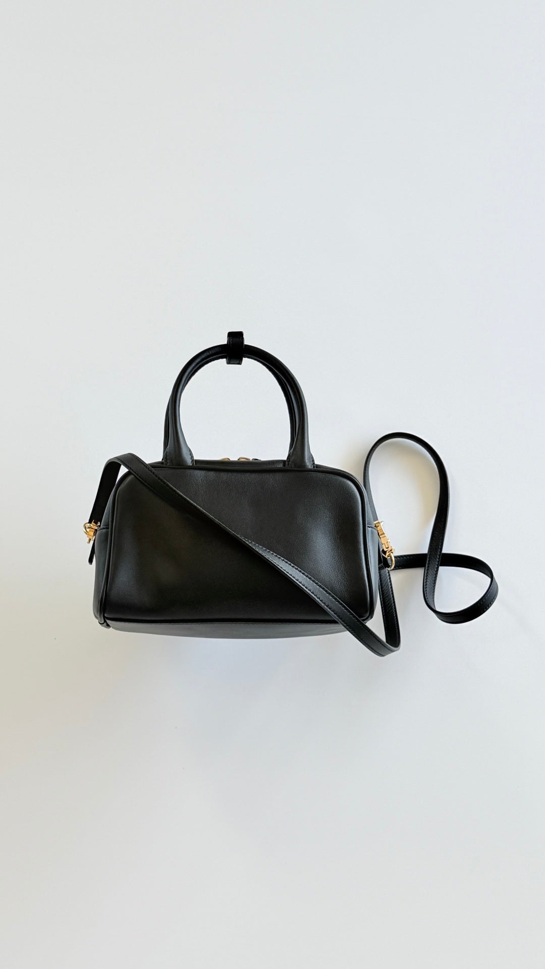 CC 26s Mini Bowling Ball Bag 21cm Black Calfskin