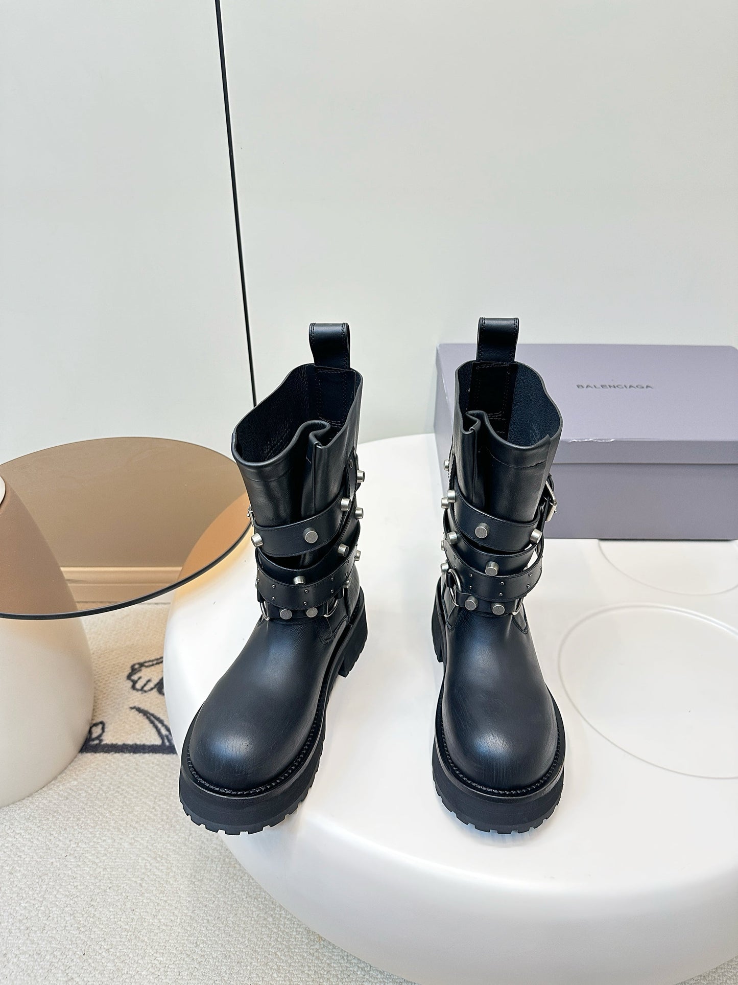 Balenciaga 25ss Venom Boots Black Calfskin 469378