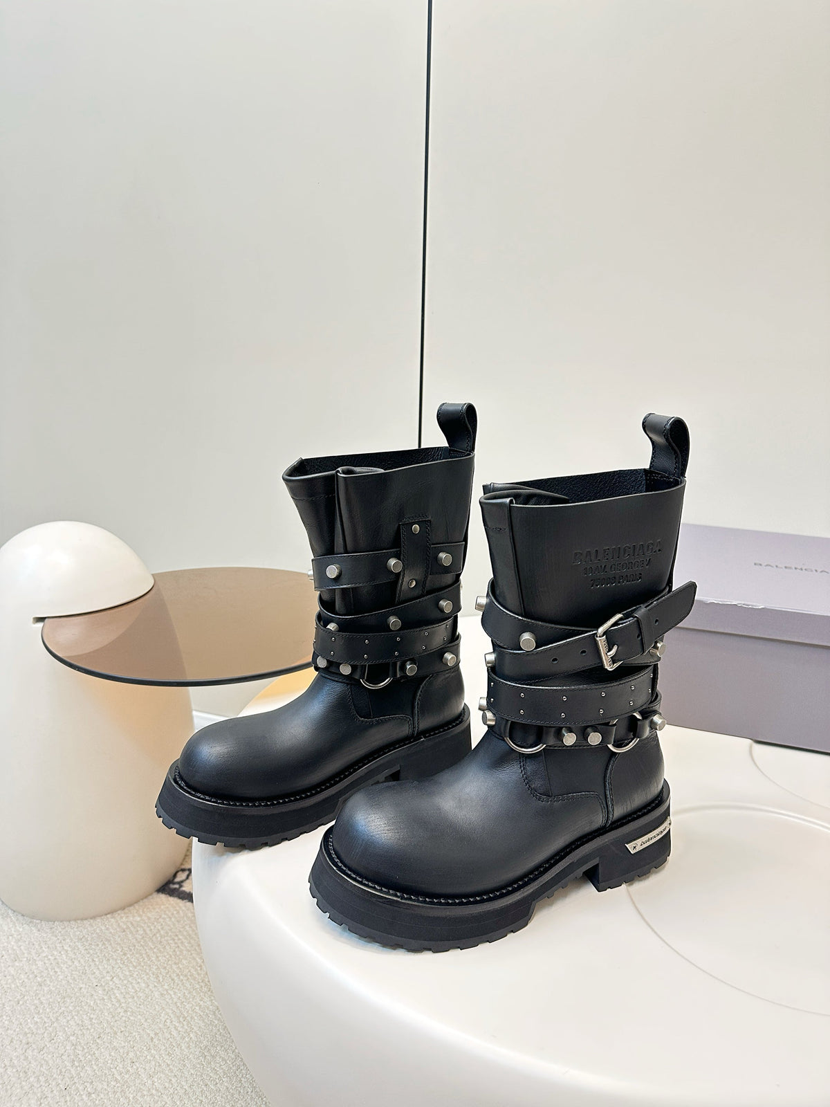 Balenciaga 25ss Venom Boots Black Calfskin 469378