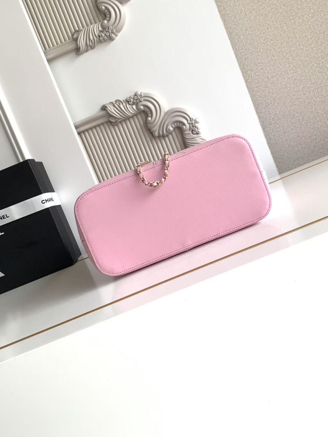 Chanel 2026 Basket Hobo Bag 35cm Pink Calfskin